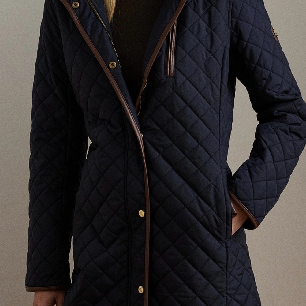 Ralph Lauren Quilted navy blue Puffer Coat
